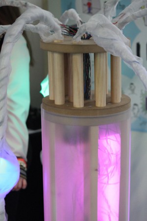 the vein with wires in the final prototype